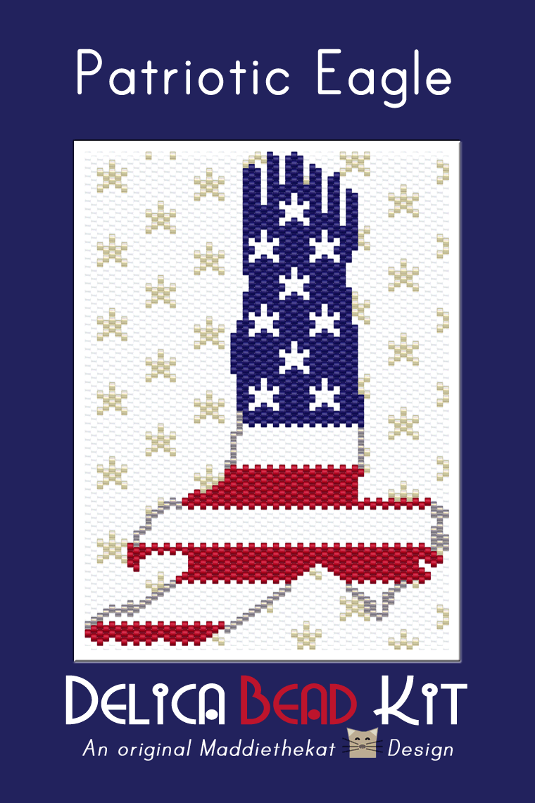 Patriotic Eagle Peyote Bead Pattern PDF or Bead Kit