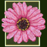 Pink Flower Small Peyote Bead Pattern PDF or Bead Kit