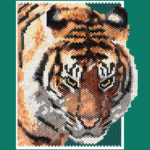 Prowling Tiger Small Peyote Bead Pattern PDF or Bead Kit