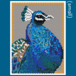 Peacock Small Peyote Bead Pattern PDF or Bead Kit