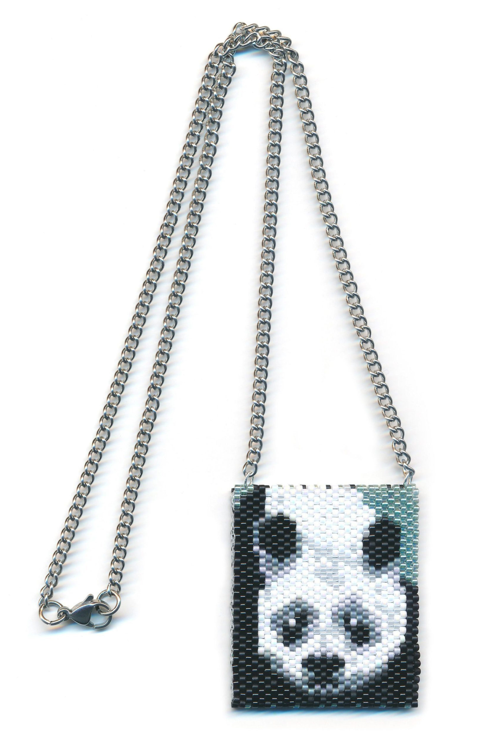 Giant Panda Bear Beaded Necklace