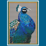 Peacock Larger Peyote Bead Pattern PDF or Bead Kit