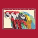 Parrots 01 Larger Peyote Bead Pattern PDF or Bead Kit