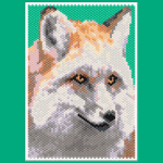Red Fox 01 Small Peyote Bead Pattern PDF or Bead Kit