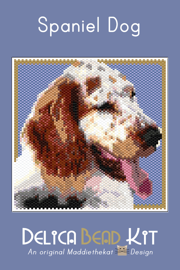 Spaniel Dog Peyote Bead Pattern PDF or Bead Kit