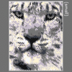 Snow Leopard 01 Peyote Bead Pattern PDF or Bead Kit