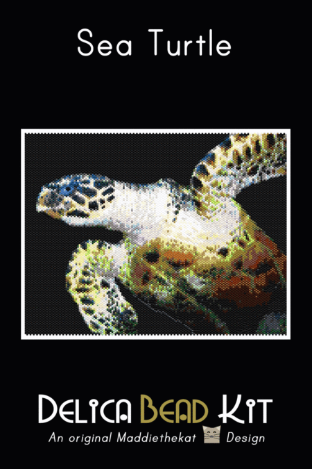 Sea Turtle Larger Peyote Bead Pattern PDF or Bead Kit