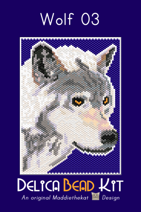 Wolf 03 Small Peyote Bead Pattern PDF or Bead Kit