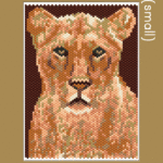 Lioness 02 Small Peyote Bead Pattern PDF or Bead Kit