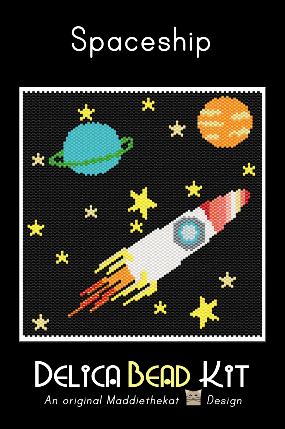 Spaceship Peyote Bead Pattern PDF or Bead Kit