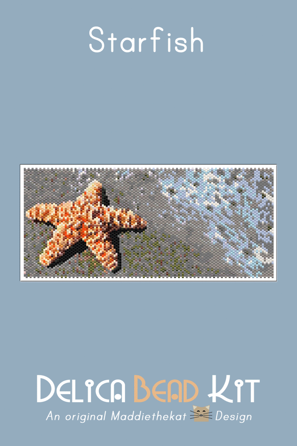 Starfish (Panel or Amulet Bag) Peyote Bead Pattern PDF or Bead Kit