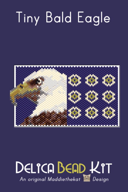 Bald Eagle 01 Tiny Peyote Bead Pattern PDF or Bead Kit
