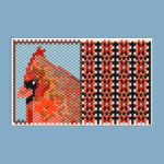 Cardinal Tiny Peyote Bead Pattern PDF or Bead Kit | Bird