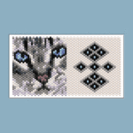 Cat 03 Tiny Peyote Bead Pattern PDF or Bead Kit