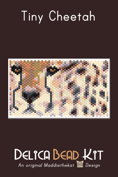 Cheetah 01 Tiny Peyote Bead Pattern PDF or Bead Kit