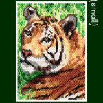 Tiger in Grass Small Peyote Bead Pattern PDF or Bead Kit