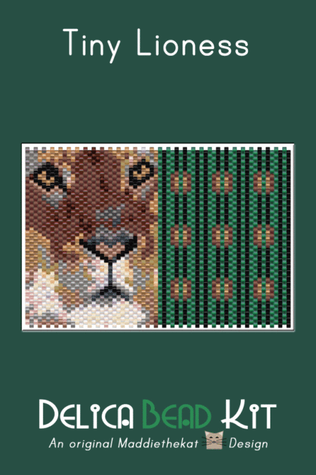 Lioness Tiny Peyote Bead Pattern PDF or Bead Kit
