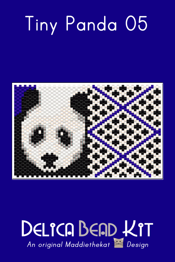 Panda Bear 05 Tiny Peyote Bead Pattern PDF or Bead Kit