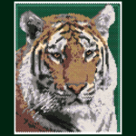 Tiger 01 Larger Peyote Bead Pattern PDF or Bead Kit