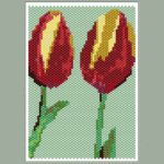 Tulips Small Peyote Bead Pattern PDF or Bead Kit