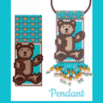 Teddy Bear Pendant Peyote Bead Pattern PDF or Bead Kit