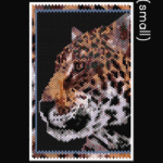 Wild Cat Series Jaguar Small Peyote Bead Pattern PDF or Bead Kit
