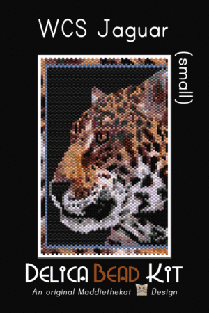 Wild Cat Series Jaguar Small Peyote Bead Pattern PDF or Bead Kit