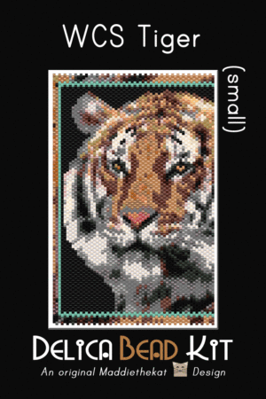 Wild Cat Series Tiger Peyote Bead Pattern PDF or Bead Kit