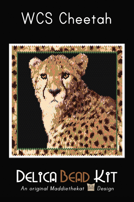 Wild Cat Series Cheetah Larger Peyote Bead Pattern PDF or Bead Kit