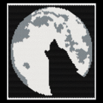 Wolf Moon - Simple - Larger Panel Peyote Bead Pattern PDF or Bead KIT