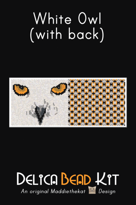 White Owl 01 With Back Peyote Bead Pattern PDF