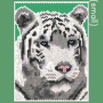 White Tiger 02 Small Peyote Bead Pattern PDF or Bead Kit