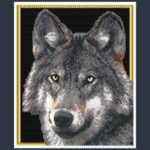 Wolf 01 Larger Peyote Bead Pattern PDF or Bead Kit