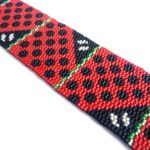 Abstract Ladybugs 2-Drop Peyote Seed Beaded Bracelet-Maddiethekat Designs