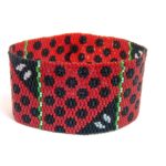 Abstract Ladybugs 2-Drop Peyote Seed Beaded Bracelet-Maddiethekat Designs