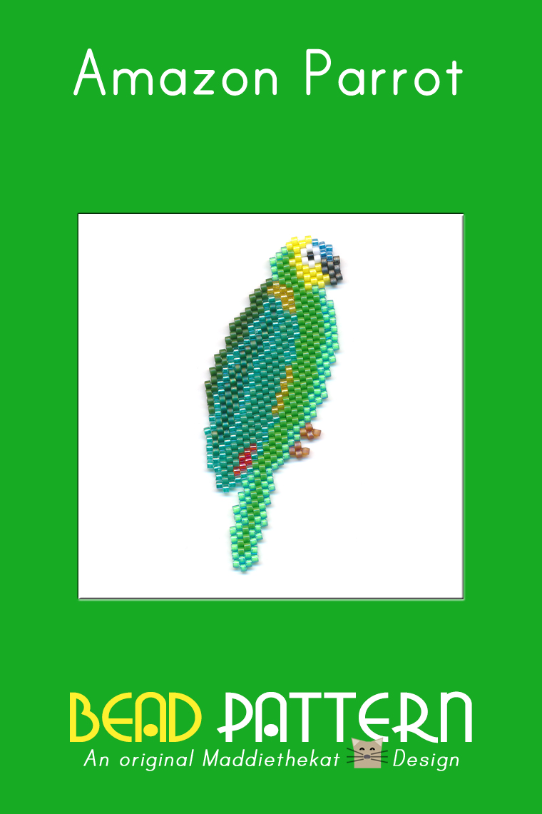 Amazon Parrot Brick Stitch Bead Pattern PDF