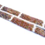 Brick Wall Slim 2-Drop Peyote Seed Beaded Bracelet-Maddiethekat Designs