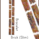 Brick Wall Slim Bracelet Delica 2-Drop Peyote Seed Bead Pattern or KIT DIY-Maddiethekat Designs