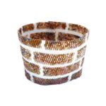 Brick Wall Wide Cuff 2-Drop Peyote Seed Beaded Bracelet-Maddiethekat Designs
