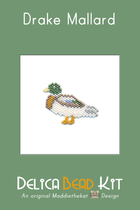 Drake Mallard Duck Brick Stitch Bead Pattern PDF or Bead Kit