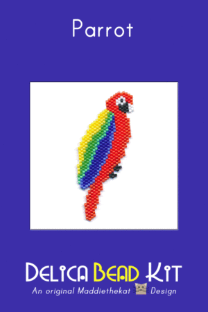 Parrot Brick Stitch Bead Pattern PDF or Bead Kit