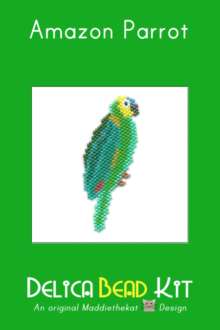Amazon Parrot Brick Stitch Bead Pattern or Bead Kit