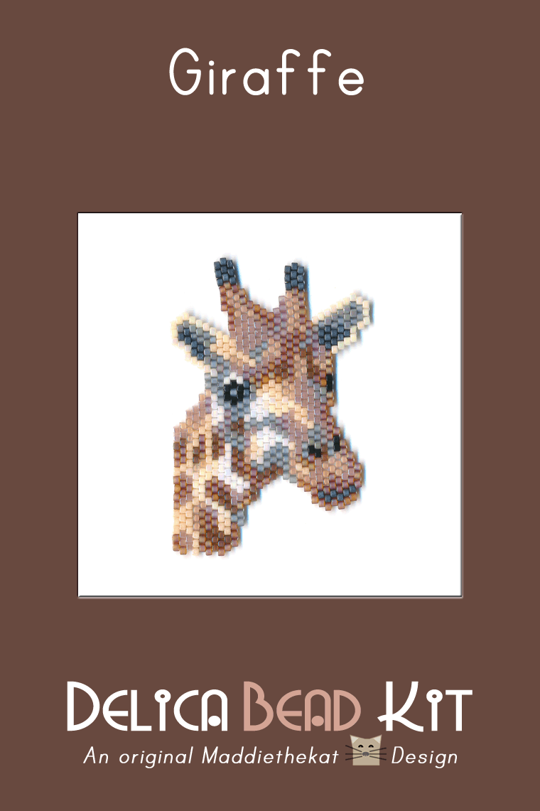 Giraffe Brick Stitch Bead Pattern PDF or Bead Kit