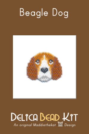 Beagle Dog Brick Stitch Bead Pattern PDF or Bead Kit
