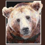 Brown Bear 01 Small Panel Peyote Seed Bead Pattern PDF or KIT DIY-Maddiethekat Designs