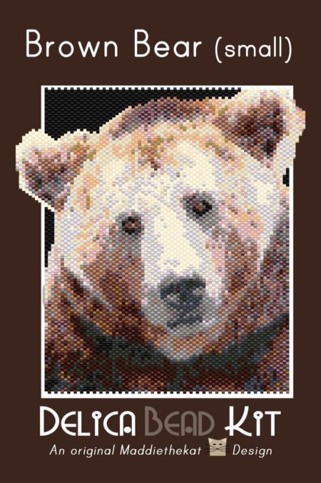 Brown Bear 01 Small Peyote Bead Pattern PDF or Bead Kit