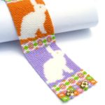 Bunny Rabbit 2-Drop Peyote Seed Beaded Bracelet-Maddiethekat Designs