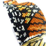 Monarch Butterfly Design Peyote Seed Beaded Bracelet-Maddiethekat Designs