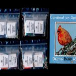 Cardinal on Spruce Tree Small Panel Peyote Seed Bead Pattern PDF or KIT DIY Bird-Maddiethekat Designs
