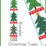 Christmas Trees Bracelet Delica 2-Drop Odd Count Peyote Bead Pattern or KIT DIY-Maddiethekat Designs